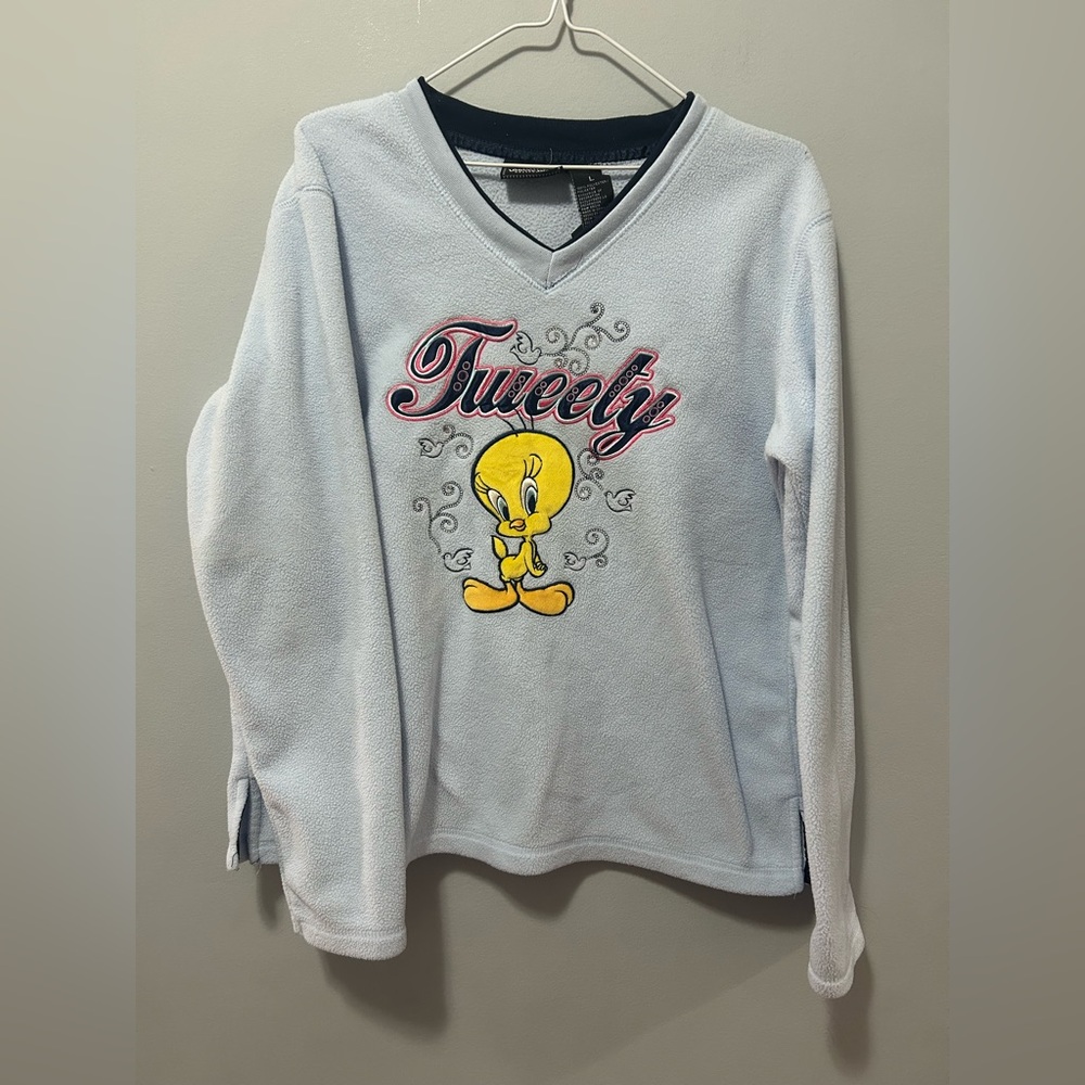 Vintage Classic Looney Tunes Tweety Bird Fleece Sweater